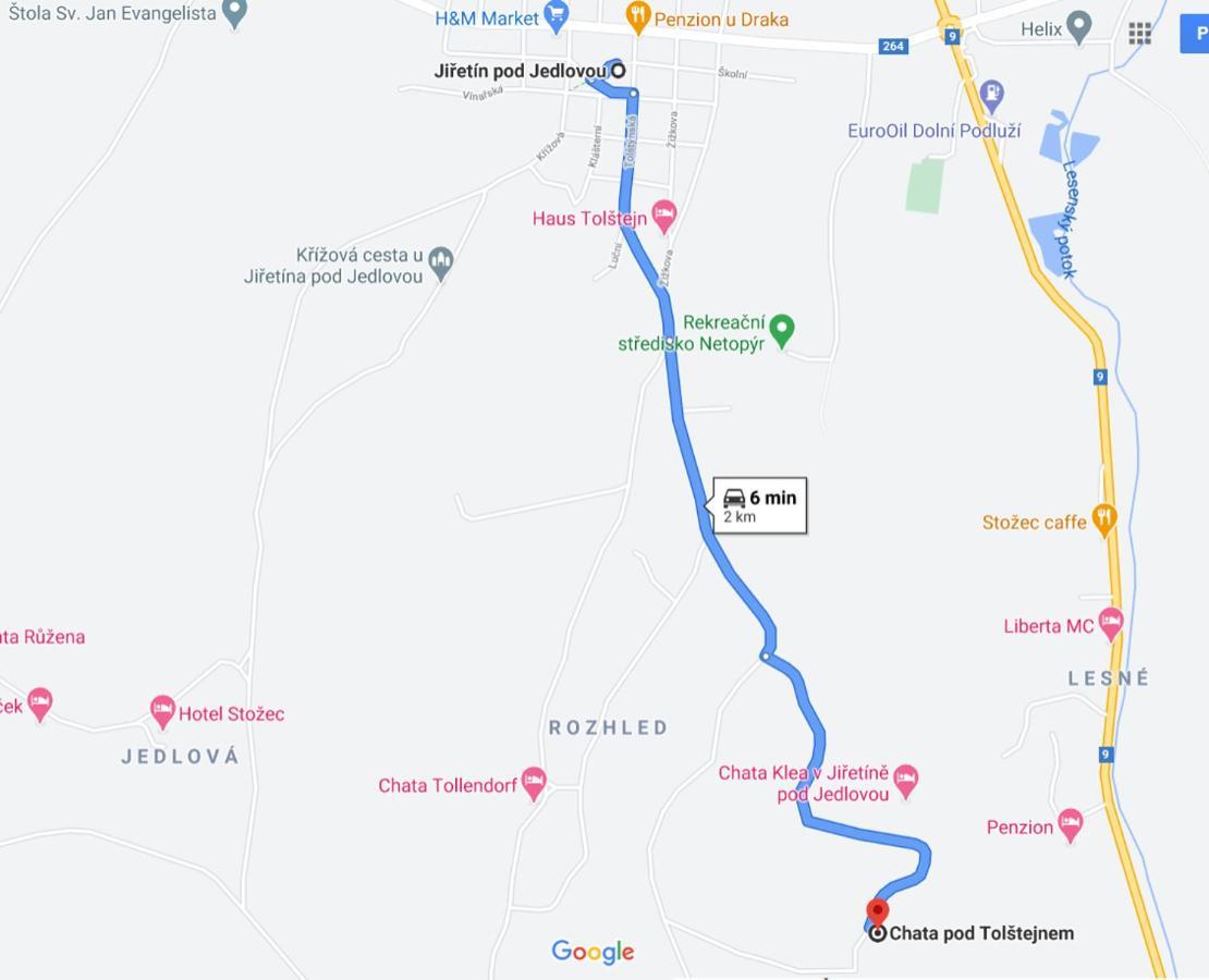 فيلا Chata Pod Tolstejnem Jiřetín pod Jedlovou المظهر الخارجي الصورة